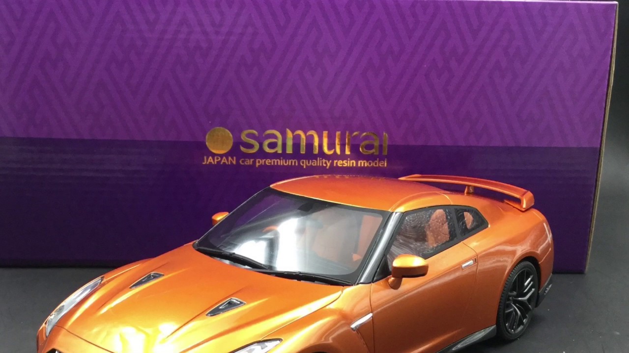 Kyosho samurai Nissan GT-R 2017 1:18 (KSR18020OR-B) - YouTube