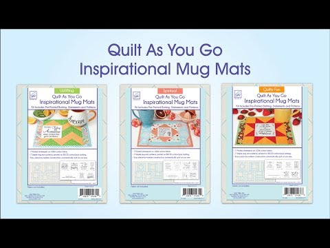 Quilt As You Go Quilty Fun - Inspirational Mug Mats by June Tailor Inc  730976014366 - Quilt in a Day Patterns