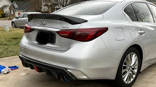 Q50 get carbon fiber diffuser