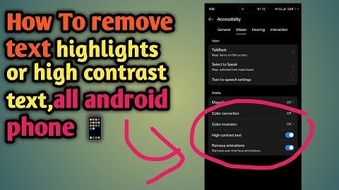 How  to remove text highlights in the text ll Redmi Phone Text Outline Issue Fix
