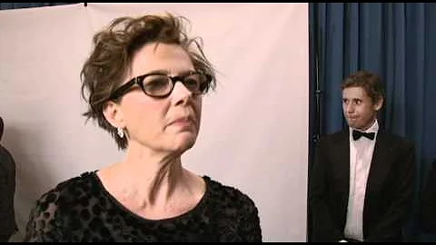 Backstage with Annette Bening - 68th Golden Globe Award Winner