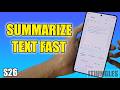 How to Summarize Large Text With Keyboard Writing Assist on Samsung Galaxy S26/S26+/Ultra