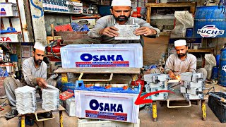 Expert Guys Making Acid Battery Plates & Restoring A Dead Battery