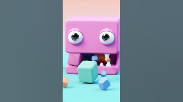 Satisfying 3D Cube Monster Animation 🤯  Perfect Loop 4
