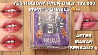 SOMETHINC OMBRELLA LIP TOTEM TINT HOLIDAY PACK 109rb DAPAT 3😍 | COCOK ALL SKINTONE | Maria Soelisty