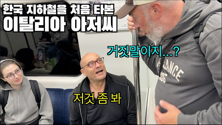 My Italian Dad's Friend Tries the Korean Metro for the First Time