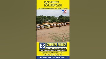 Build a Future in AI & ML | BS in CS @ Vishwa Vishwani | After Inter (Any Stream) - TV9