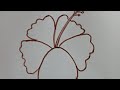 How to draw Hibiscus Flower 🌺 Step by Step Video for Beginners 🌺🌺🌺