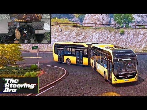 Bus Simulator 21 - VOLVO 7900 Electric Articulated - Realistic Drive | G29 Steering Wheel Gameplay