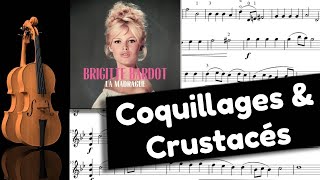 Brigitte Bardot - Sur La Plage Abandonnée, Coquillages Et Crustacés Au Violon