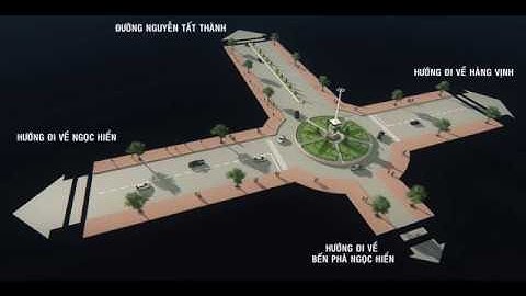 Phối cảnh vòng xuyến ngã tư thị trấn Năm Căn - Cà Mau.