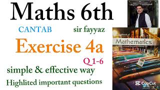 Maths class 6th | CANTAB |exercise 4a | ex 4a | Q 1-6 | unit 4 | grade 6 |Rate,Ratio and Percentage
