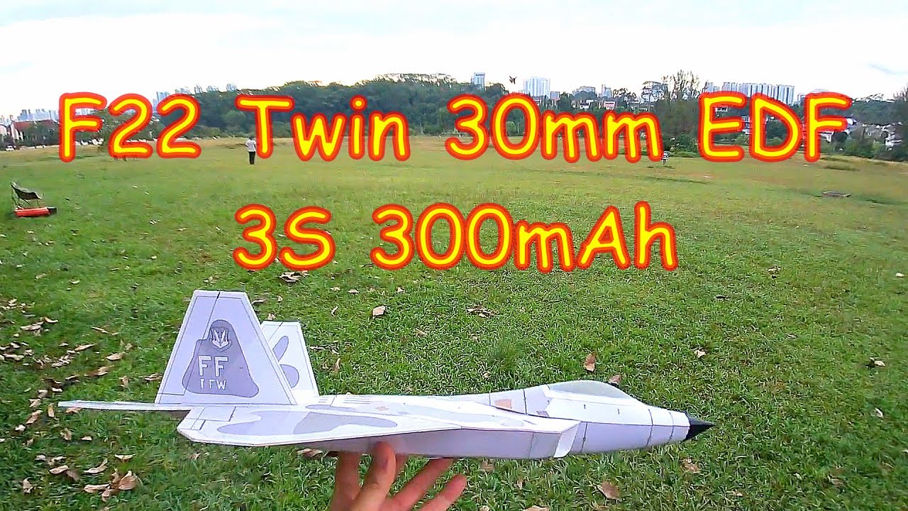 Double Edf Rc Plane F22 Raptor Twin 30mm EDF RC Plane - Having some fun with my buddies ...