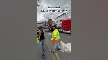 Oversized load stuck in New Jersey ? What are your thoughts ? #heavyhauling #trucking #hotshotbennii