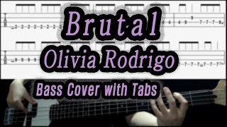 Olivia Rodrigo - Brutal (Bass cover with tabs 231)