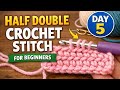 Half Double Crochet Stitch For Beginners l Step by Step Tutorial #crochet #chrochet 