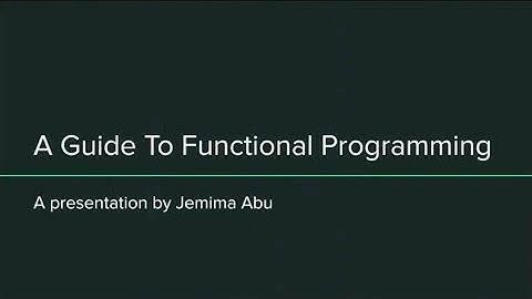 A Guide To Functional Programming - Jemima Abu - NDC Oslo 2021