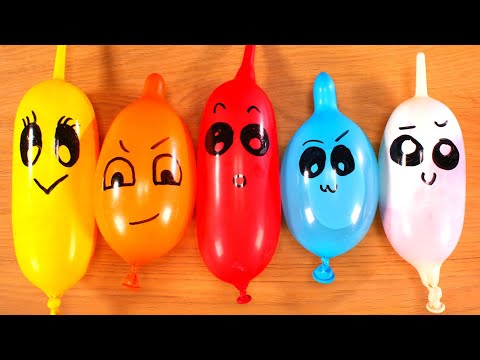 Making Slime At Home With Funny Faces Balloons