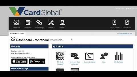 VCard Global Introduction To FREE Mobile Business Card