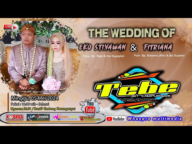LIVE :  TEBE musik  |  Wedding Eko u0026 Fitriana  |  AZZAM Audio  | Ngasem, 05 Mei 2024 class=