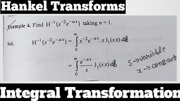 8. Inverse Hankel Transforms of First Order - Most Important Example#4 - Complete Concept