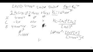 General Chemistry 2 ICE Table Example Problem