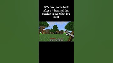 POV: You come back after a 4 hour mining session to see what bro built #minecraft #minecraftmemes