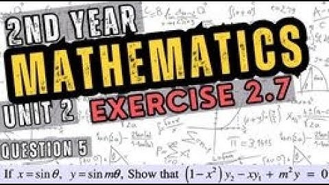 FSC Math Part 2 Chapter 2 | Differentiation | Ex 2.7 | Question 5 |Proof of Differentiation Function