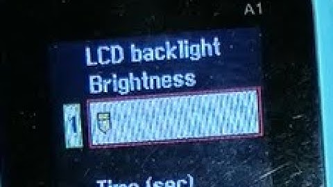 lava a1 brightness setting