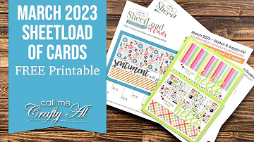 March 2023 SheetLoad of Cards | Debut & FREE Printable #SLCTMar2023