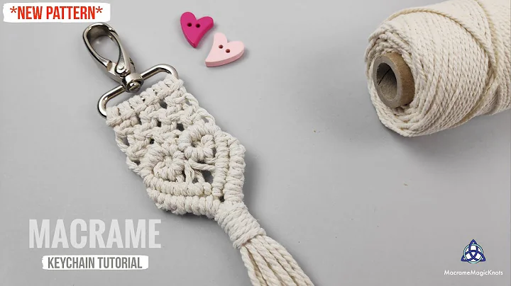 DIY Macrame Heart Keychain - NEW PATTERN