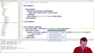 Ionic Mobile Apps | S2P44 | Adding a SearchBar to the list of jokes