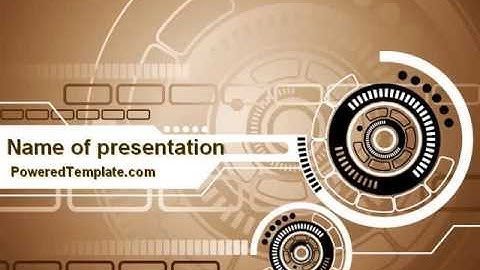 Brown Circle PowerPoint Template by PoweredTemplate.com