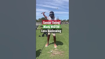 The senior golf swing that promotes more space in width and less backswing for more distance!￼