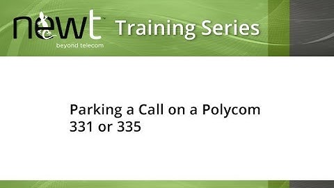 How To Park a Call on a Polycom 331 or 335