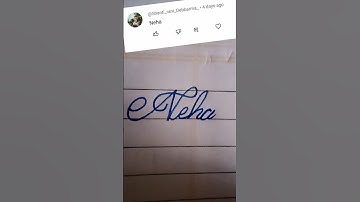 Neha write in cursive writing #cursive#writting#calligraphy#shorts#clips