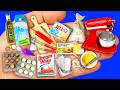 DIY How to make Mini Kitchen Things for Dolls, Miniature Crafts, Baking Items, Mini Kitchenaid Mixer