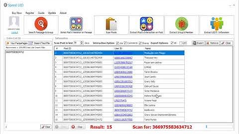 4. Extract all Facebook Fanpage interaction (like,share,comment) to get uid tool