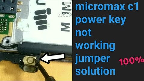 micromax c1 on off key jumper ways || micromax c1 on off key ways solution