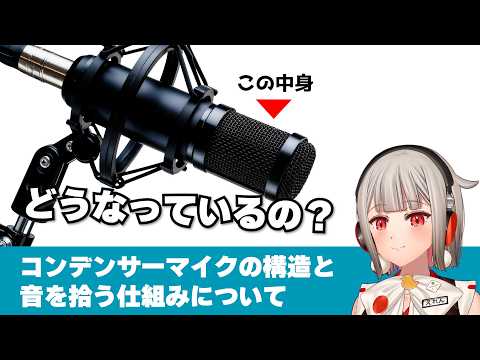 コンデンサーマイクはどういう仕組みで音を拾っているの？マイクカプセルやDCバイアス式、エレクトレット式について解説！【音響学】【黒杜えれん】
