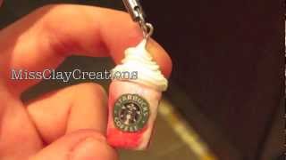 Clay Starbucks Strawberries &amp; Creme Frappuccino tutorial by MissClayCreations