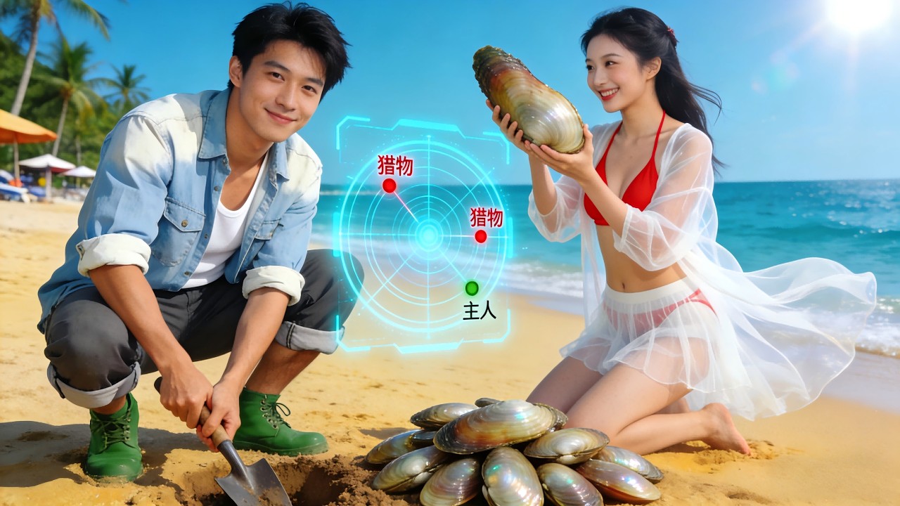 穿越90小漁村，窮小子覺醒雷達系統！趕海像開掛，蟶子王隨便挖！大魚往懷裡跳！逆襲娶村花！把村花和小姨子都寵上天！#短劇 #drama  #穿越  #逆袭 #年代 #男频