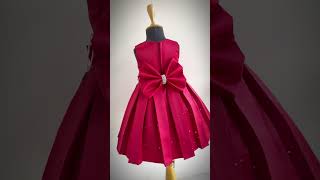 Red Satin Stone Work Birthday Frock ❤️✨ | Baby Girl Partywear Dress 👑| Stanwells Kids