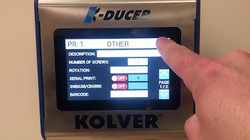 Kolver KDUCER- Screw Count Programming