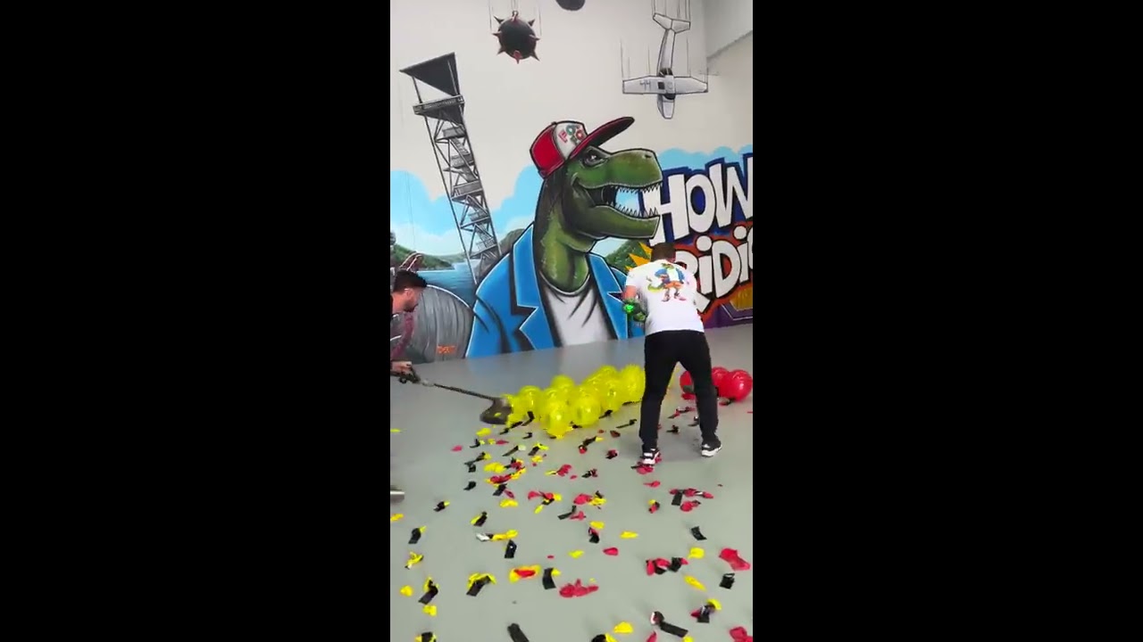 Chainsaw Balloon Pop Racing Is INTENSE 