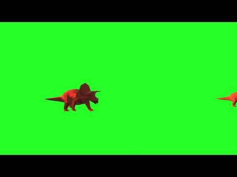 Green Screen Triceratops Dinosaurs
