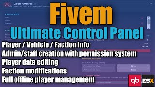 [FREE] FiveM Web Control Panel for ESX & QBCore – Manage Players, Admins & Scripts| fivemcontrol.com