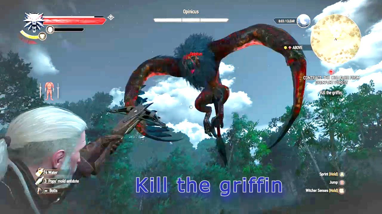 Kill the griffin in Witcher 3 - YouTube