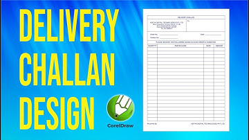 Delivery Challan Design in CorelDraw.