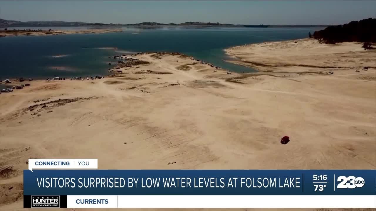 Visitors surprised by low water levels at Folsom Lake YouTube